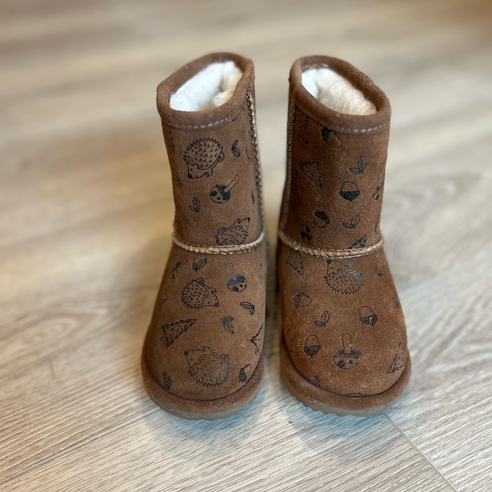 Brown Patterned Kids' Boots